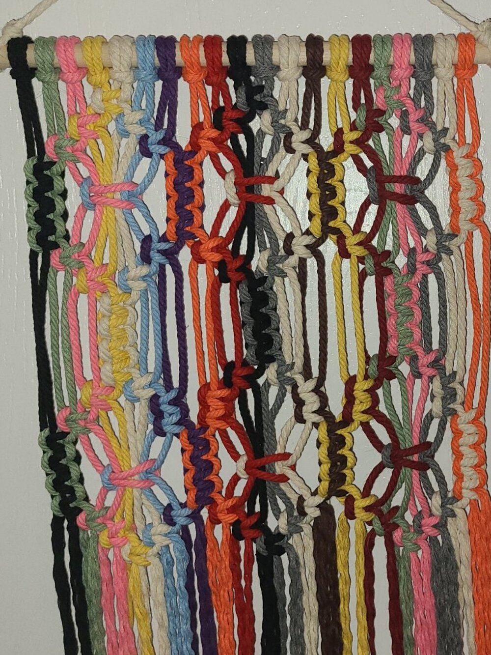Handmade Macramé Wall Hanging Small Space Decor • Many Colors • Boho Cotton Art